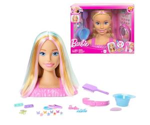 Barbie Doll Styling Head, Blonde Hair with 20+ Hair Styling Accessories | Including Star & Butterfly Color Change Hair Clips, JFG81