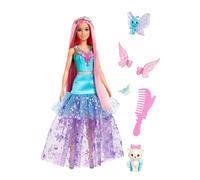Barbie Doll with 2 Fantasy Pets & Dress, Malibu” Doll from A Touch of Magic, 7-inch Long Hair