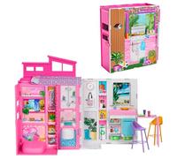 Barbie Dollhouse Playset, Getaway House with Accessories | with 11 Accessories Including 2 Chairs, 4 Play Areas & 360-degree Play , HRJ76