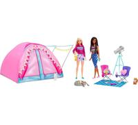 Barbie Dolls & 20 Accessories, It Takes Two Camping Tent Playset with Brooklyn &