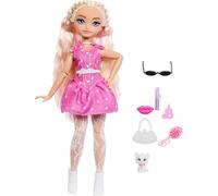 Barbie Dream Besties Malibu” Fashion Doll & Accessories, Posable with Blonde Hair & Makeup-Themed Toy Pieces, JKP50