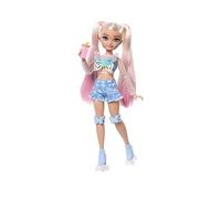 Barbie Dream Besties Doll and Accessories, Barbie “Malibu” Posable Roller Skating Fashion Doll with Blonde Hair, 9 Makeup Themed Pieces, JFX96