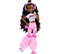 Barbie Dream Besties Doll and Accessories Barbie Brooklyn Posable Roller Skating Fashion Doll with Dark Brown Hair 9 Music & Video Themed Pieces