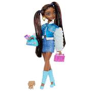 Barbie Dream Besties Playset, Barbie “Brooklyn” Posable Fashion Doll with Long Black Hair, 9 Music-Themed Accessories, HYC22