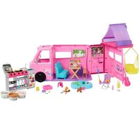 Barbie Dream Camper Playset Fishing Pond, BBQ Grill with Colour-Change 60+ Accs'