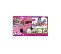 Barbie Dream Camper Playset with Roof Tent, Swing Chair, Fishing Pond, BBQ Grill with Color-Change Feature & 60+ Accessories Including Dough, HRJ78