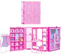 Barbie Dream Closet Toy Playset & Storage with Clothes & Accessories, 91 cm Wide with 25+ Pieces, Contains 4 Complete Fashion Looks