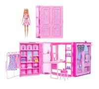 Barbie Dream Closet Toy Playset with Fashion Doll, Clothes, & Accessories, 3-ft-Wide with 25+ Pieces