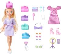 Barbie Dream GET READY Malibu” Fashion Doll with Stylized Hair, Including Surprise Hair Accessories & 15+ Looks, JGG38