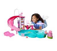 Barbie Dream Pool Playset with 6 Play Areas, Including Slide & Bubbling Hot Tub, Plus 20+ Accessories Like Pet, Floaties & More, JKG83