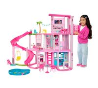 Barbie Dreamhouse, 3-Storey House with 10 Play Areas Including Pool, Slide, Elevator, 75 Doll Accessories, Toy Puppy, Adult Assembly Required, Toys f