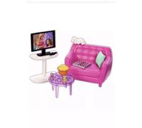 Barbie Indoor Furniture Playset Living Room Includes Kitten Furnitur