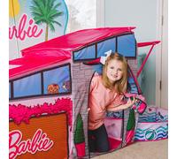Barbie Dreamhouse Extra Large Pop Up Play Tent with Crawl Tunnel and Ball Pit, Over 7 feet Long Folds Into Storage Bag, Gift for Toddlers and Kids 3+