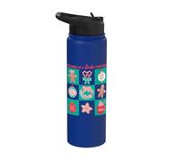 Barbie - Dreaming of a Barbie Christmas Grid Stainless Steel Insulated Water Bottle