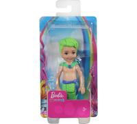 Barbie Dreamtopia Chelsea Merboy Doll with Green Hair & Tail, Accessory, Small Doll Bends at Waist