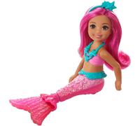 Barbie Dreamtopia Chelsea Mermaid Doll 6.5-Inch New With Pink Hair And Tail