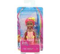 Barbie Dreamtopia Chelsea Mermaid Doll with Coral-Colored Hair & Tail, Royal Headband Accessory, Small Doll Bends at Waist