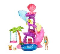 Barbie Dreamtopia Chelsea Water Lagoon Playset with Chelsea Doll (6 in Blonde), 2 Pets, Slide, Pool & Swing, Gift for 3 to 7 Year Olds