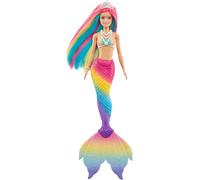 Barbie Dreamtopia Mermaid Doll, Rainbow Hair Doll with Blue Multicolor