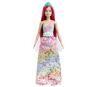 Barbie Dreamtopia Royal Doll with Dark-Pink Hair & Sparkly Bodice Wearing Removable Skirt, Shoes & Headband, HGR15
