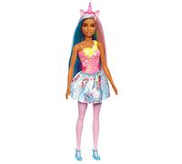 Barbie Dreamtopia Unicorn Doll (Blue & Pink Hair), With Skirt, Removable Unicorn Tail & Headband, Toy for Kids Age 3+