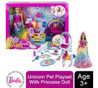 Barbie Dreamtopia Unicorn Pet Playset with Princess Doll