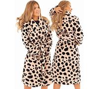 Barbie Dressing Gown For Women | Ladies Doll Animal Leopard Print Robe | Loungewear Pjs Clothes Merchandise