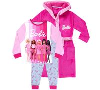 Barbie Dressing Gown Pyjamas Set Kids Girls 3 4 5 6 7 8 9 10 Years PJs Hooded
