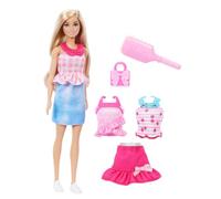 Barbie EASY TO DRESS Doll Featuring Easy to Dress, Snap on Fashions, Fashion Dolls with Brushable Blonde Hair, JMH18