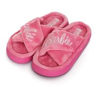 Barbie Extra Cozy Fuzzy House Slippers Slip On Womens slipper, Hot Pink, M
