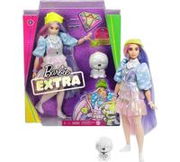Barbie Extra Doll in Shimmery Look with Pet Puppy Toy