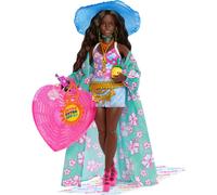 Barbie Extra Doll with Beach Fashion Fly Hat and Tropical Coverup Oversized Bag