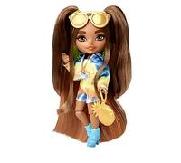 Barbie Extra Minis Doll #5 (5.5 in) Wearing Tie-Dye Jacket & Shorts, with Doll Stand and Accessories Including Sunglasses and Purse, Gift for Kids 3 Years Old & Up