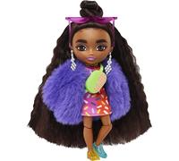 Barbie Extra Minis Doll 5.5in Wearing Sprinkle-Printed Dress & Furry Coat