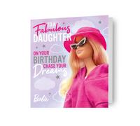 Danilo Promotions Limited Barbie Birthday Card for Her Daughter, Multi, 7x6 inch