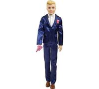 Barbie Fairytale Ken Groom Doll Wearing Suit and Shoes, with 5 Accessories, Gift for 3 to 7 Year Olds - GTF36