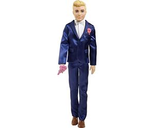 Barbie Fairytale Ken Groom Doll Wearing Suit and Shoes, with 5 Accessories, Gift for 3 to 7 Year Olds - GTF36