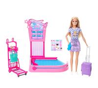 Barbie Family & Friends Baggage Claim Playset with Doll and Accessories
