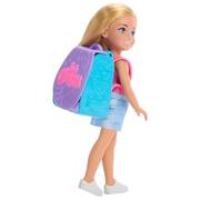 Barbie Family & Friends Cupcake Baking Backpack Blonde Chelsea Doll, Wearable Backpack with Baking Play Pieces, JBF46