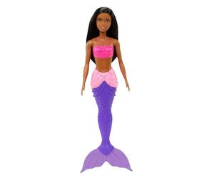 Barbie Fantasía Muñeca Sirena Aleta Morada con Rosa