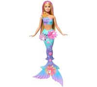 Barbie Flower Magic Mermaid Toy Doll with Surprise Blooming Flowers Feature & Pearl Headband Accessory