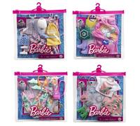 Barbie Fashion Doll Clothing Accessory Sets, Jurassic World, Multiple Outfits with Dinosaur Prints, Pink and Green Colors, 3+ Years GWB08