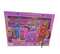 Barbie Fashion Girl Happy Wardrobe With Doll and Accessories Play Set For Girls