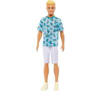 Barbie Fashionista Doll #211 Ken Blonde White Shorts and Blue T Shirt