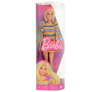 Barbie Fashionistas Doll Blonde with Braces and Rainbow Dress
