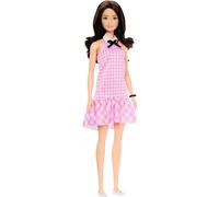 Barbie 12.7" Fashionistas Doll Black Hair Pink Gingham Dress Toy New with Box