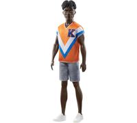 Barbie Fashionistas Ken Doll With Twisted Black Hair Sporty Jersey and Shorts