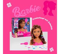 Barbie Just Play JPL62570 Small Styling Head Brown Hair, Multicoloured