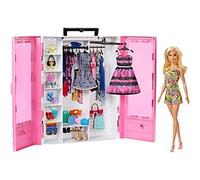 Barbie Fashionistas Ultimate Closet Portable Fashion Toy with Doll, Clothing, Accessories and Hangars, Gift for 3 to 8 Year Olds, GBK12