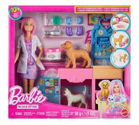 Barbie Fast Cast Veterinarian Clinic with Doll, Animals, Furniture, Accessories